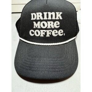 NEW Dutch Brothers Drink More Coffee Truckers Hat Black Snapback A11